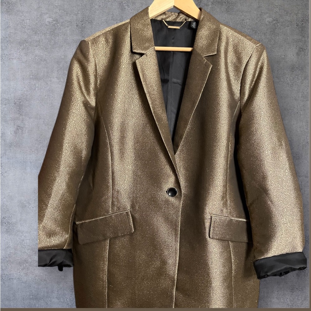 Chicos Black Label Bronze Blazer